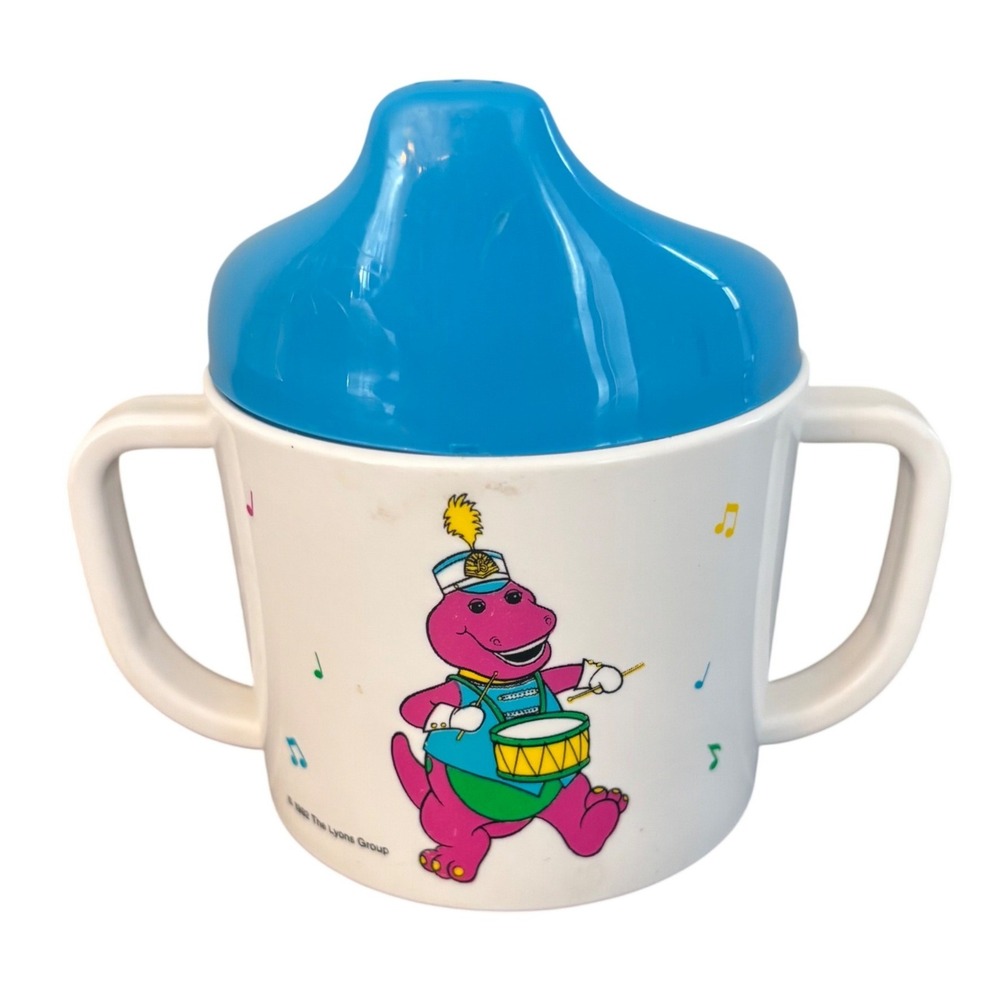 Vintage 1992 Barney Says "Strike Up the Band" Sippy Cup